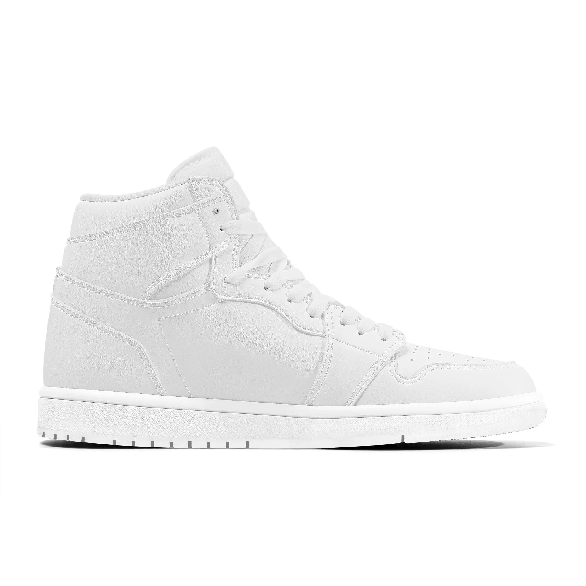 All White Basketball High Tops