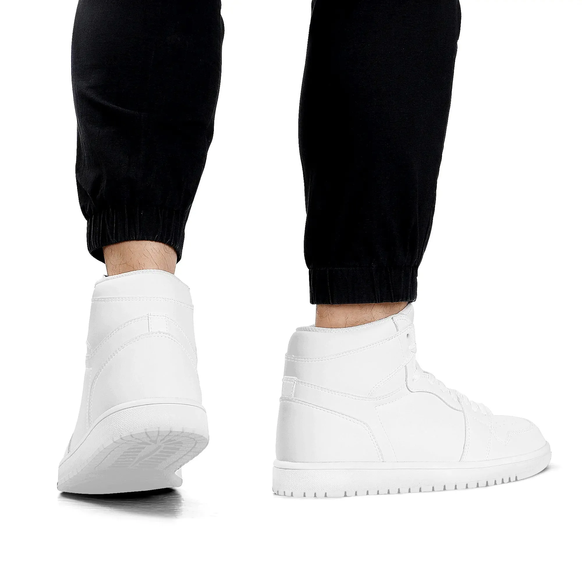 All White Basketball High Tops