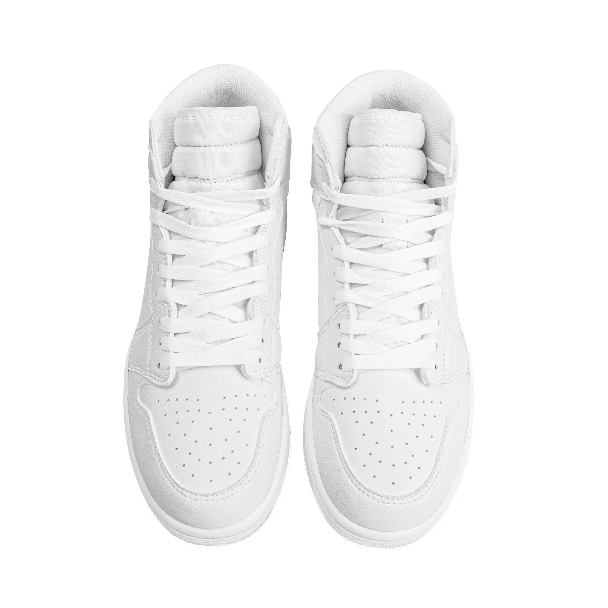 All White Basketball High Tops