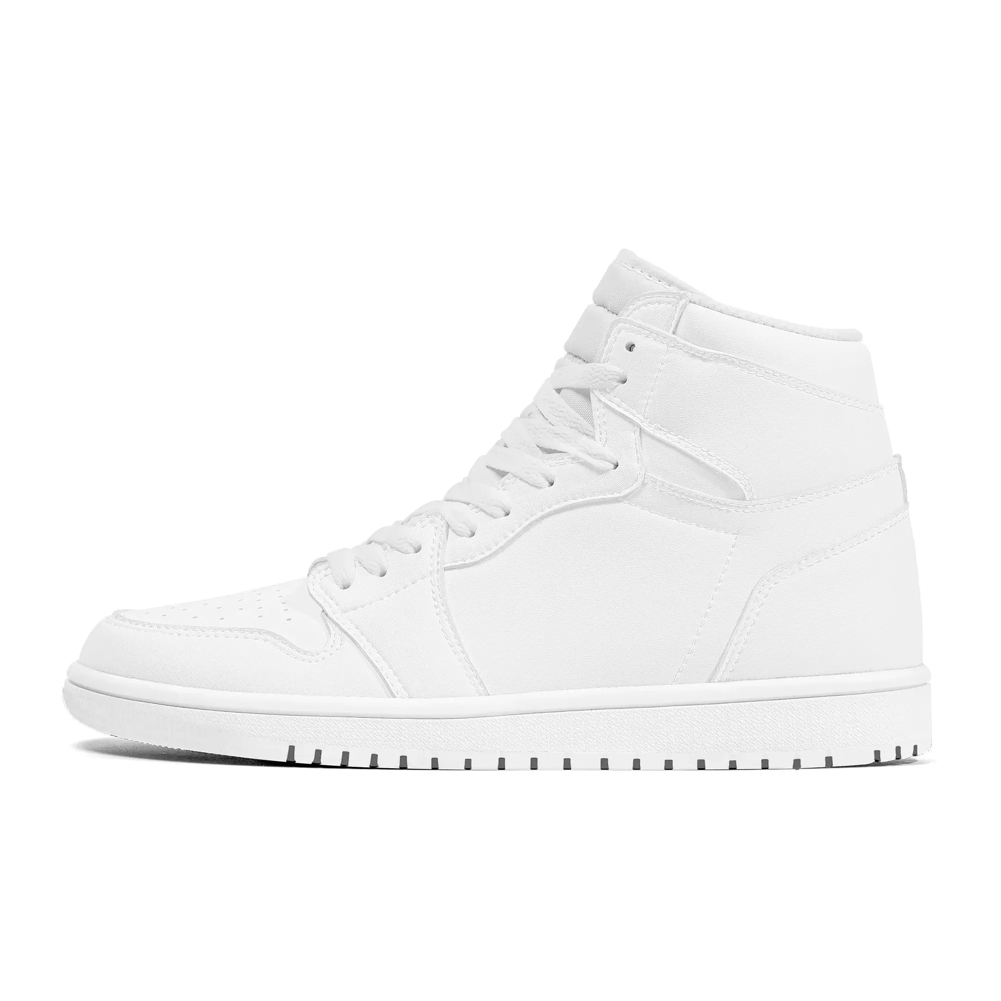 All White Basketball High Tops