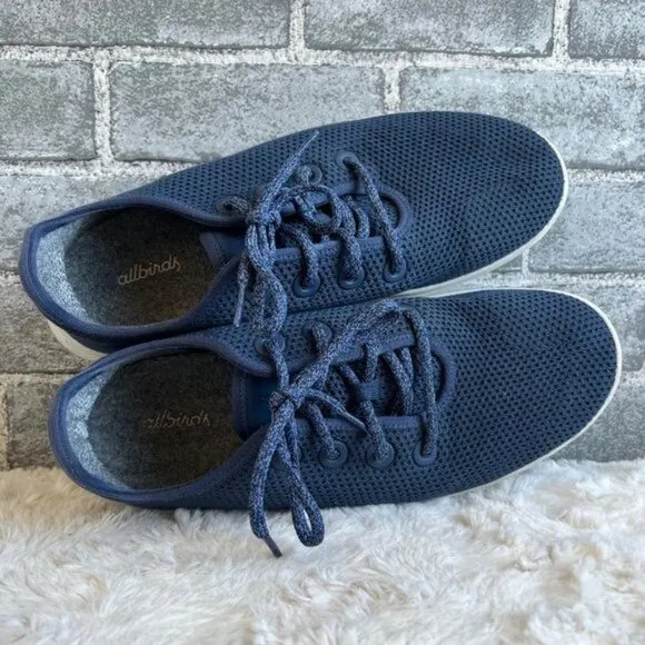 Allbirds Men's Navy Blue Tree Runners Size 10