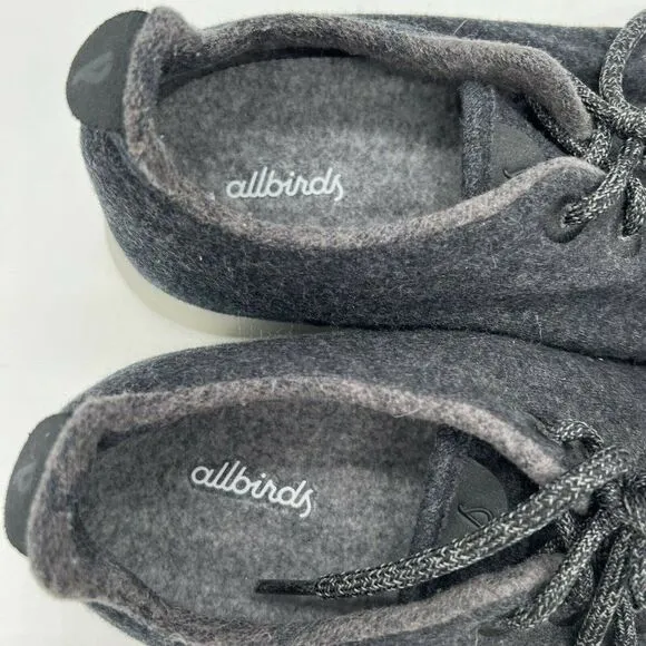 Allbirds Men's Wool Runners Dark Grey Comfort Shoes w/ wool inlining Sz 10