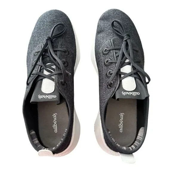 Allbirds Superlight Wool Runners 4.04 Natural Black Light Grey Soles Men Size 10