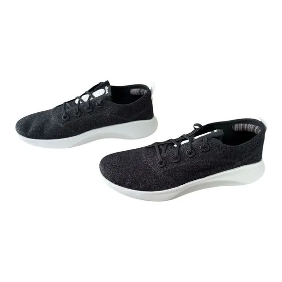 Allbirds Superlight Wool Runners 4.04 Natural Black Light Grey Soles Men Size 10