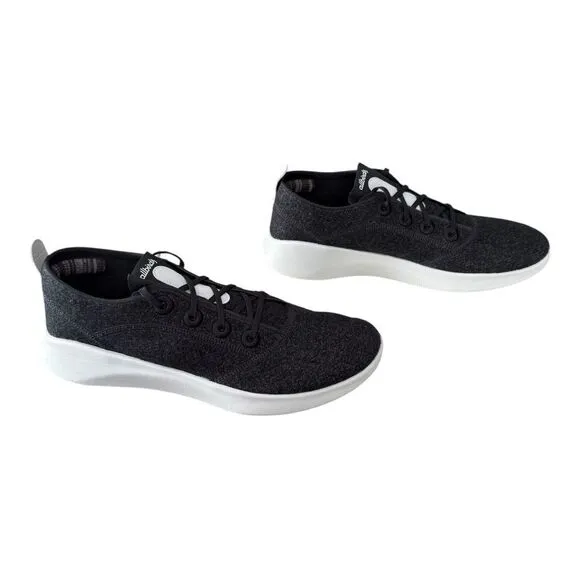 Allbirds Superlight Wool Runners 4.04 Natural Black Light Grey Soles Men Size 10