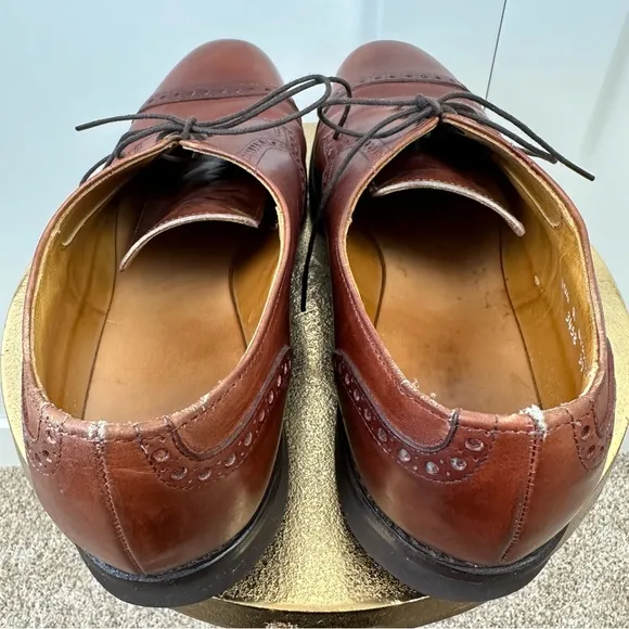 Allen Edmonds Benton Cap Toe Vibram Sole Leather Oxford Shoes 3458 Size 10.5A