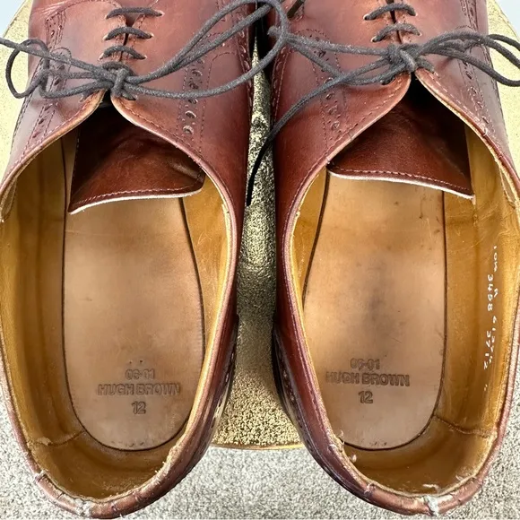 Allen Edmonds Benton Cap Toe Vibram Sole Leather Oxford Shoes 3458 Size 10.5A