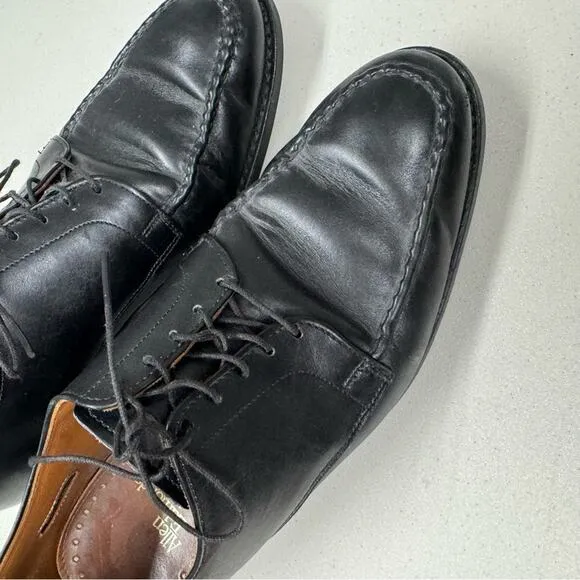 Allen Edmonds Black Leather Oxford Loafers Mens 9.5 Dress Shoes Lace Up Formal