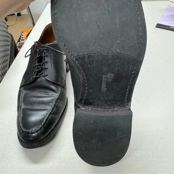 Allen Edmonds Black Leather Oxford Loafers Mens 9.5 Dress Shoes Lace Up Formal
