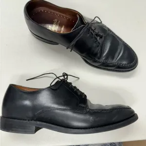 Allen Edmonds Black Leather Oxford Loafers Mens 9.5 Dress Shoes Lace Up Formal