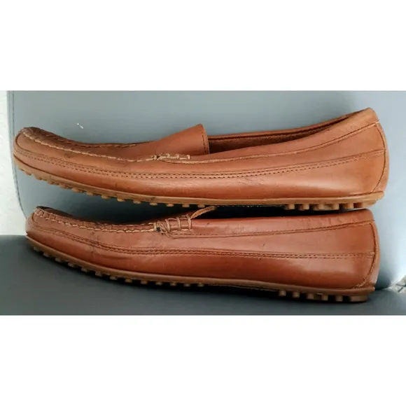 Allen Edmonds Brown Leather Driving Moccasins Loafers Slip-On Yacht Shoes 10B
