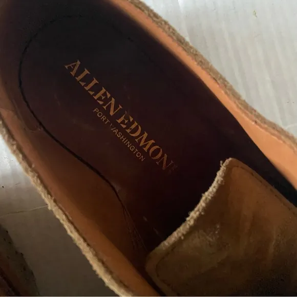 Allen Edmonds brown suede leather loafer size 9.5 (SH10)