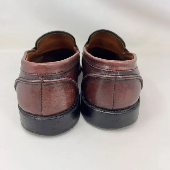Allen Edmonds Cannondale Tasseled Loafers Shoes Burgundy Men’s Size 9.5