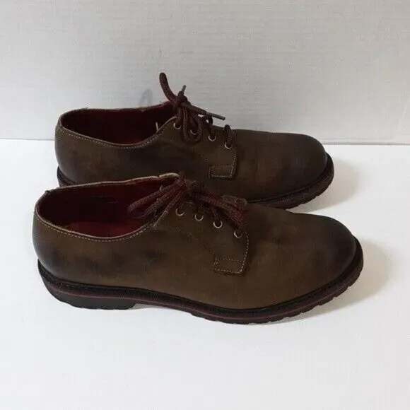 Allen Edmonds Darmstadt Oxford Shoes Brown mens Leather Vibram Sole size 11.5D