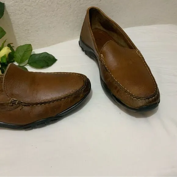 Allen Edmonds Eldorado Driving Loafers Moccasins Shoes Bison Leather Men’s 8.5 D
