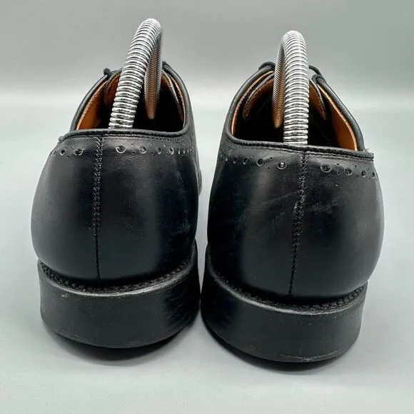 Allen Edmonds Fairfax Men's 8 Black Leather Comfort Shoes Lace Up Low Top