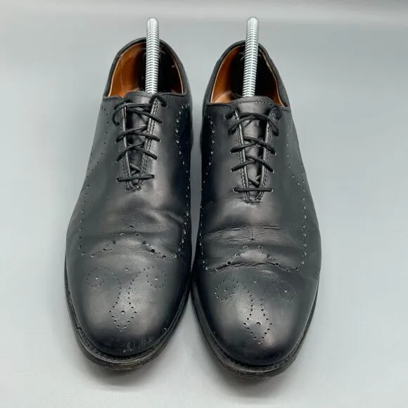 Allen Edmonds Fairfax Men's 8 Black Leather Comfort Shoes Lace Up Low Top