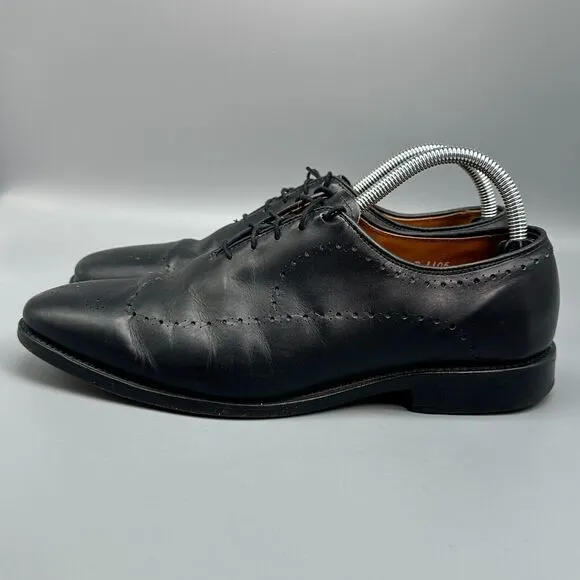 Allen Edmonds Fairfax Men's 8 Black Leather Comfort Shoes Lace Up Low Top