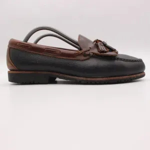 Allen Edmonds Loafers Nashua Men's 10 D Black Pebble Brown Leather Shoes USA