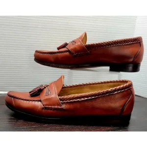 Allen Edmonds Maxfield Leather Tassel Loafers Chili Brown Mens Size 12 E
