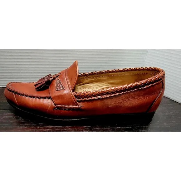Allen Edmonds Maxfield Leather Tassel Loafers Chili Brown Mens Size 12 E