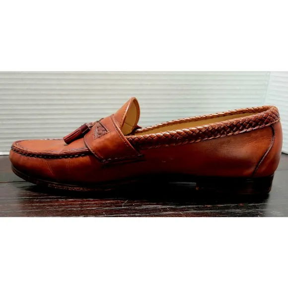 Allen Edmonds Maxfield Leather Tassel Loafers Chili Brown Mens Size 12 E