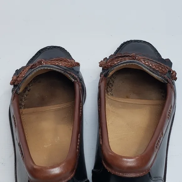 Allen Edmonds Men's Black &amp; Brown Leather Loafers Shoes Size 8.5 Made in…