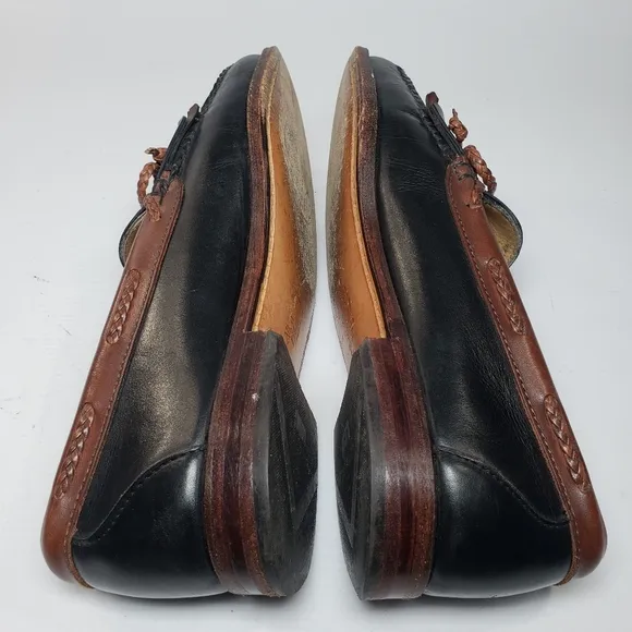 Allen Edmonds Men's Black &amp; Brown Leather Loafers Shoes Size 8.5 Made in…