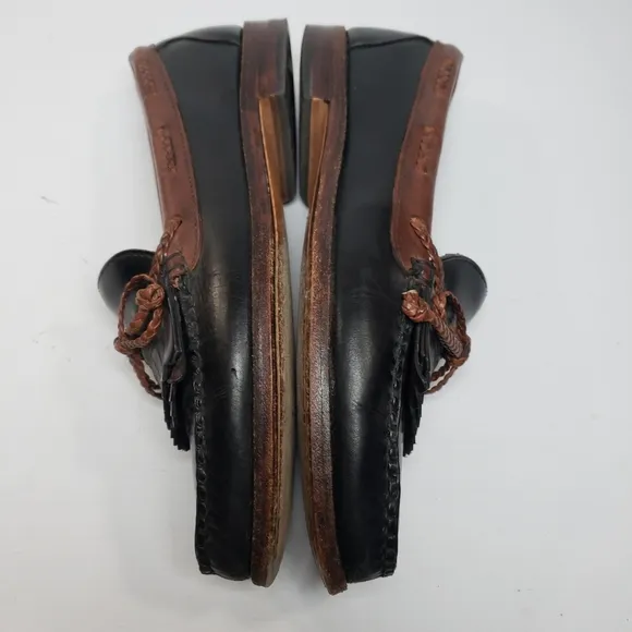 Allen Edmonds Men's Black &amp; Brown Leather Loafers Shoes Size 8.5 Made in…