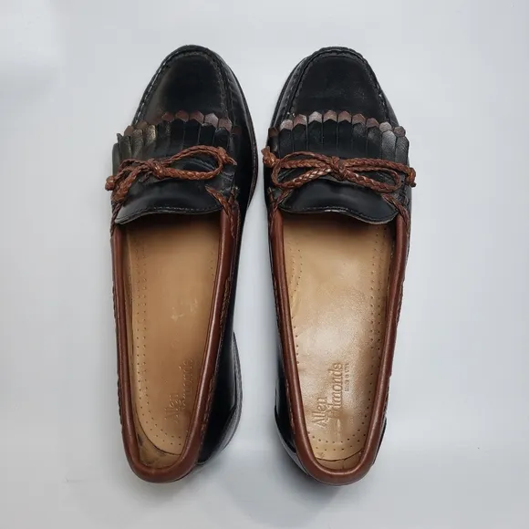 Allen Edmonds Men's Black &amp; Brown Leather Loafers Shoes Size 8.5 Made in…