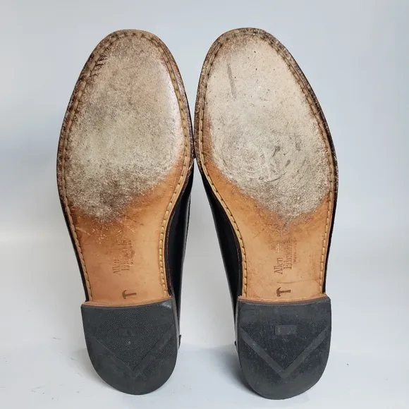 Allen Edmonds Men's Black &amp; Brown Leather Loafers Shoes Size 8.5 Made in…