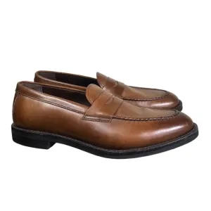 Allen Edmonds Mens Brown Leather Penny Loafers 8.5 D Feather Welt Quiet Luxury