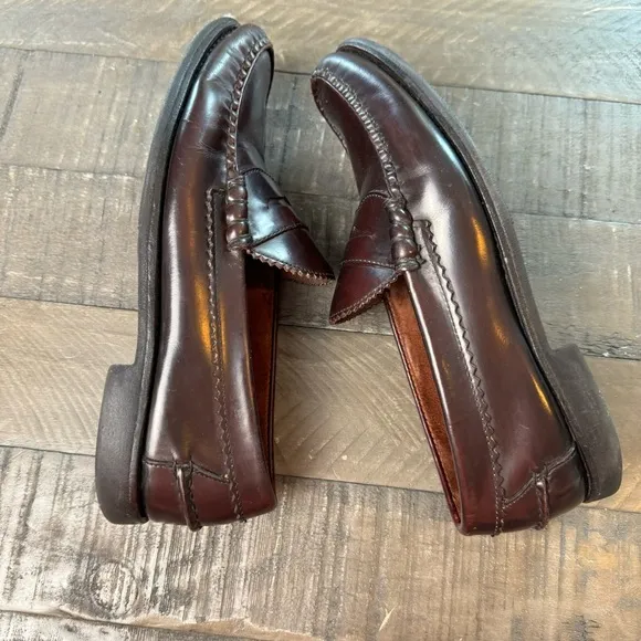 Allen Edmonds Men’s Kenwood Leather Slip On Loafers Brown Size 9 D Dress Office