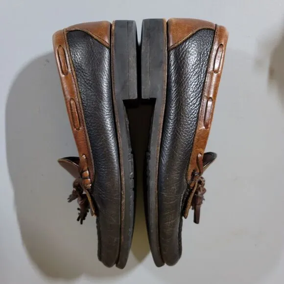 Allen Edmonds Nashua Loafers Dress Shoes Brown/Black Kilt Tassels Mens Size 9D