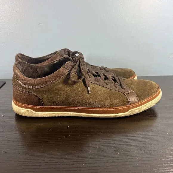 ALLEN EDMONDS Port Washington Canal Brown 10.5 D Men Nubuck Suede Oxford Shoes