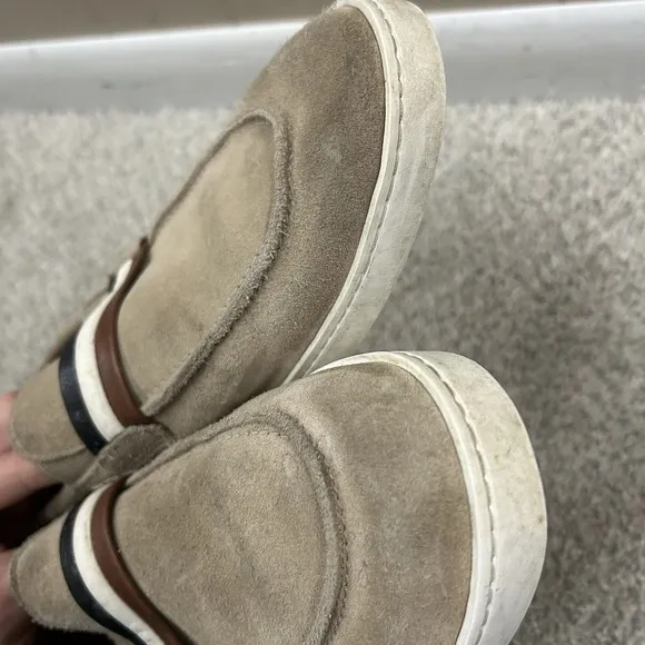 Allen Edmonds Randolph Suede Loafers Men's 12D Tan Shoes‎ Leather