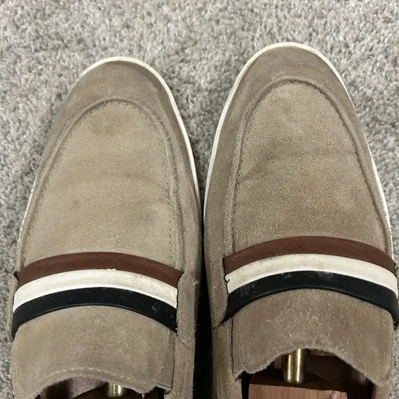 Allen Edmonds Randolph Suede Loafers Men's 12D Tan Shoes‎ Leather
