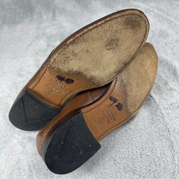 ALLEN EDMONDS Shoes Men's 11 D Brown Randolph Penny Loafers Made USA