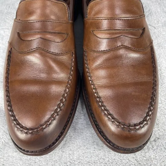 ALLEN EDMONDS Shoes Men's 11 D Brown Randolph Penny Loafers Made USA