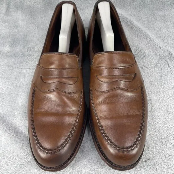 ALLEN EDMONDS Shoes Men's 11 D Brown Randolph Penny Loafers Made USA