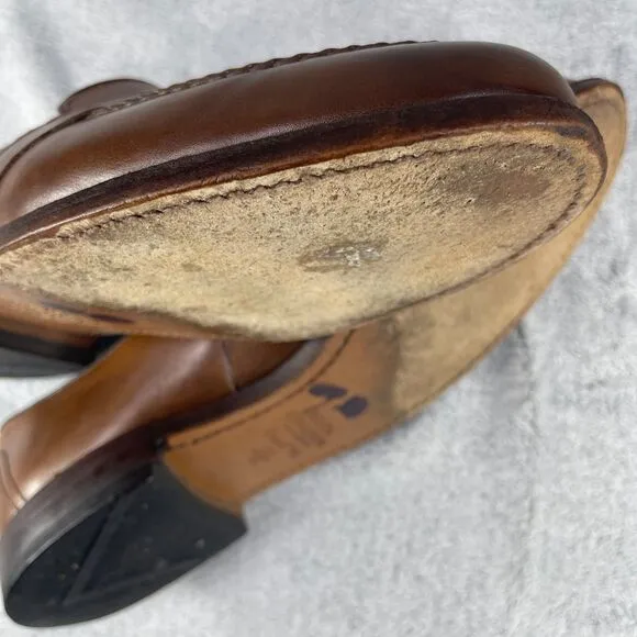 ALLEN EDMONDS Shoes Men's 11 D Brown Randolph Penny Loafers Made USA