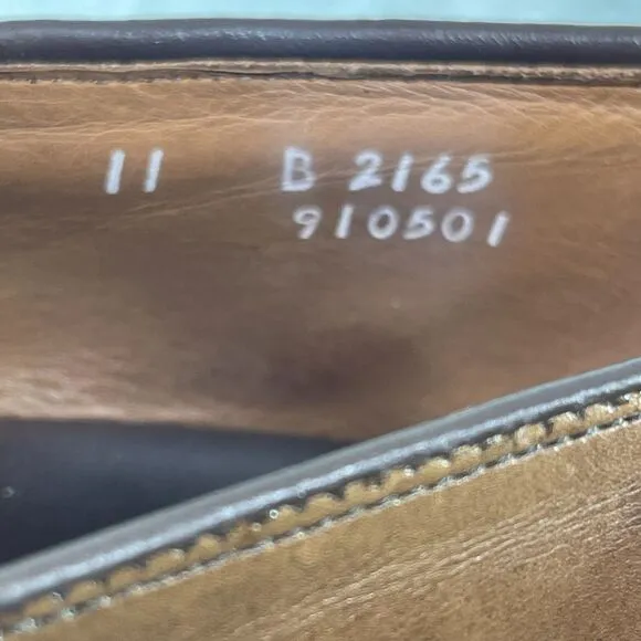 ALLEN EDMONDS Shoes Men's 11 D Brown Randolph Penny Loafers Made USA
