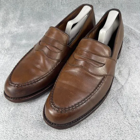 ALLEN EDMONDS Shoes Men's 11 D Brown Randolph Penny Loafers Made USA