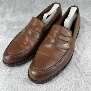 ALLEN EDMONDS Shoes Men's 11 D Brown Randolph Penny Loafers Made USA