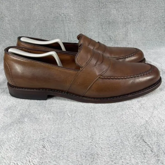 ALLEN EDMONDS Shoes Men's 11 D Brown Randolph Penny Loafers Made USA