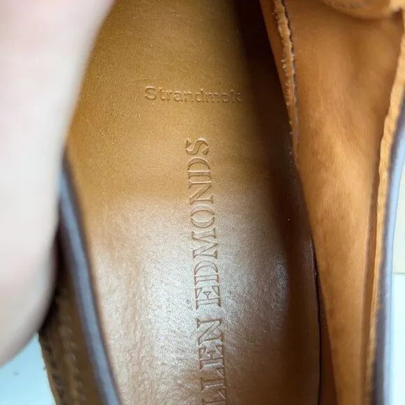 Allen Edmonds Shoes Mens 6 Brown Strandmok Suede Cap Toe Wingtip Brogue Dainite‎