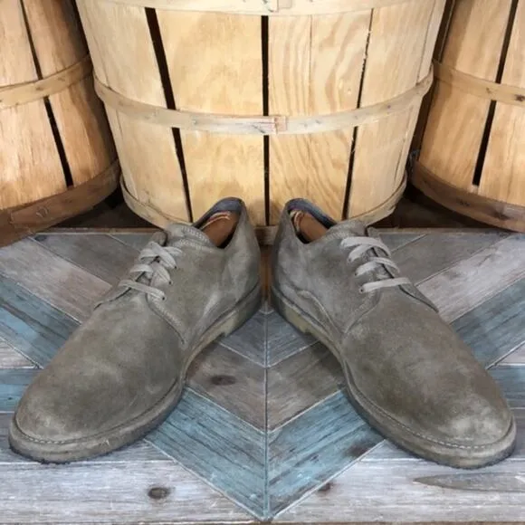 Allen Edmonds Southside Light Brown Suede Crepe Sole Oxfords Shoes Men Size 11.5