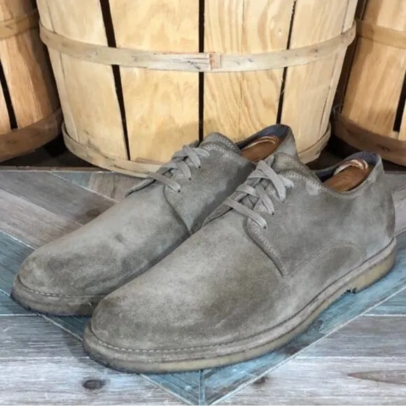 Allen Edmonds Southside Light Brown Suede Crepe Sole Oxfords Shoes Men Size 11.5