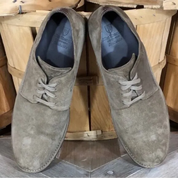 Allen Edmonds Southside Light Brown Suede Crepe Sole Oxfords Shoes Men Size 11.5