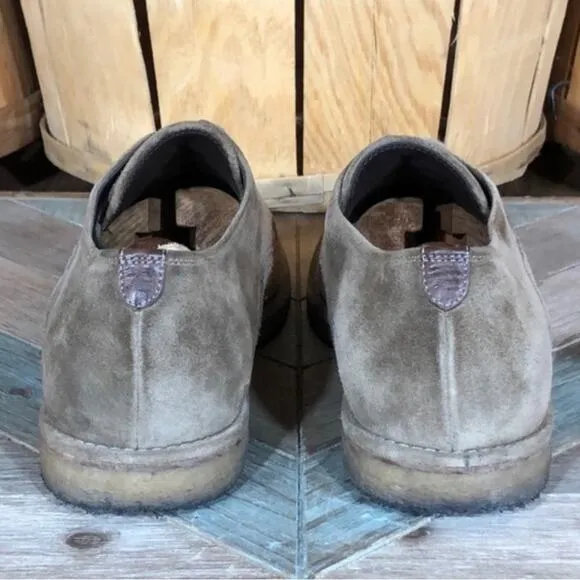 Allen Edmonds Southside Light Brown Suede Crepe Sole Oxfords Shoes Men Size 11.5